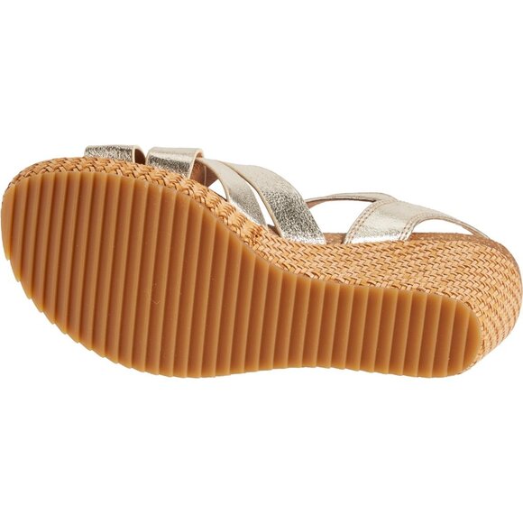 NEW Sofft Carlana Wedge Sandals - Leather  in Platino For Women 825 3s7 - Picture 5 of 5